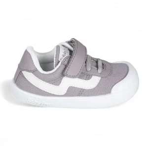 BabyFree Barefoot Sapatilha Lona de elásticos Gris