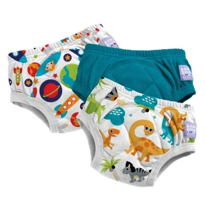 Bambino Mio Potty Training Pants (Teal e Stitch) - Pack 3 Cueca/Fralda de aprendizagem Reutilizável