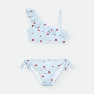 Waterlemon Bikini praia Menina Azul com polvos