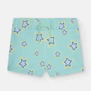 Waterlemon Calção praia lycra - Piscina Turquesa com Estrelas
