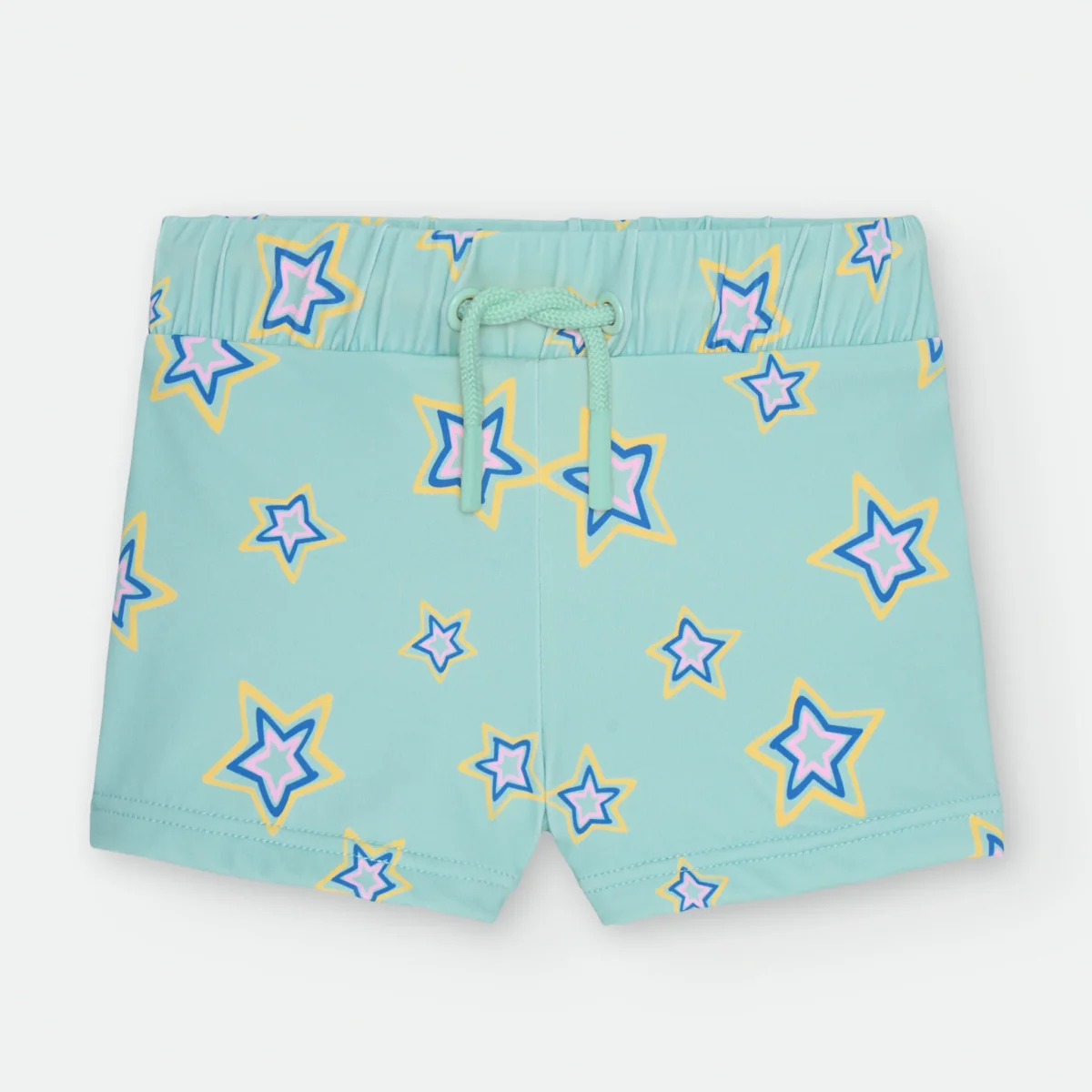 Waterlemon Calção praia lycra - Piscina Turquesa com Estrelas