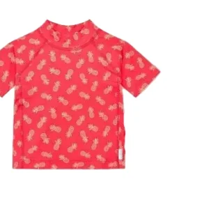 BtBox Camisola manga curta proteção UV 50+ vermelho com ananás
