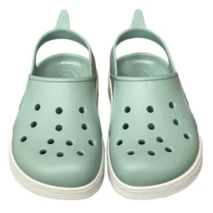 Boatilus - Sandália Minimalista Praia/Piscina Cloggy Verde Pastel e Branco