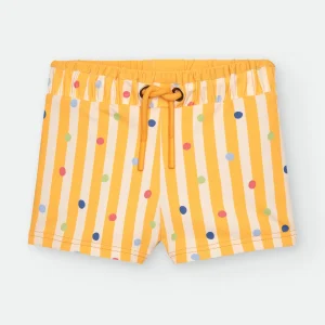 Waterlemon Boxer praia lycra - Piscina Amarelo com bolinhas